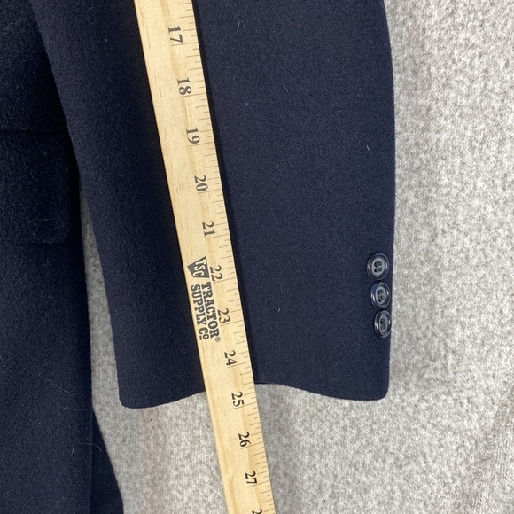 Vintage Michael Richards pure wool full length coat made in USA deep navy blue - Picture 8 of 13